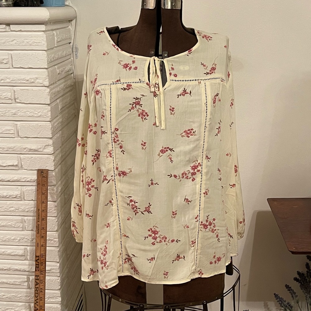 Combo Blu Woman Peasant Blouse 3X